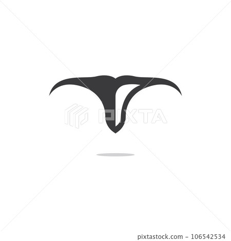 bull head horn icon template 106542534