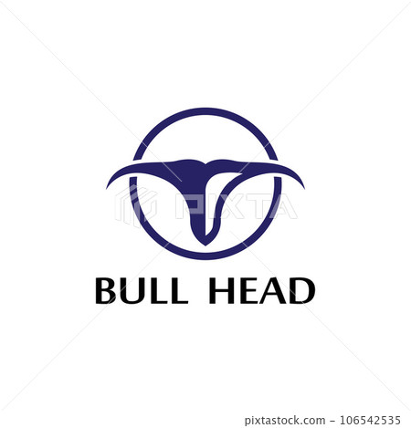 bull head horn icon template 106542535