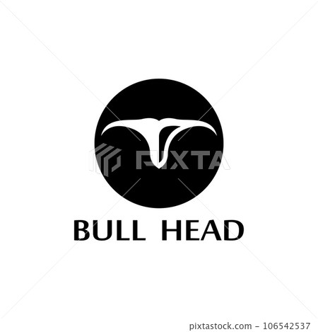 bull head horn icon template 106542537