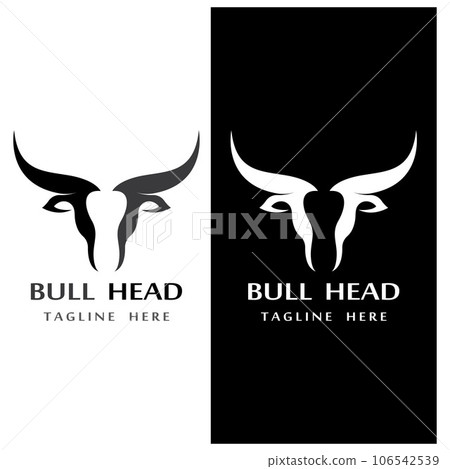 bull head horn icon template 106542539
