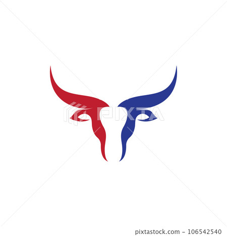 bull head horn icon template bull head horn icon template 106542540