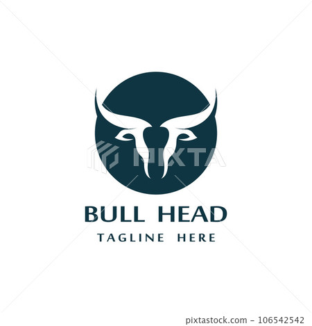 bull head horn icon template bull head horn icon template 106542542