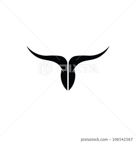 bull head horn icon template bull head horn icon template 106542567