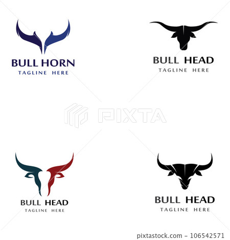 bull head horn icon template bull head horn icon template 106542571