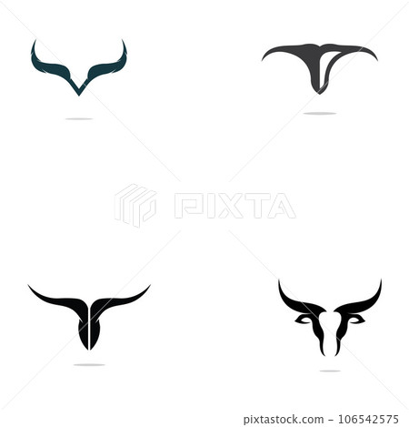 bull head horn icon template 106542575