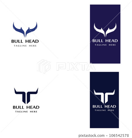 bull head horn icon template bull head horn icon template 106542578
