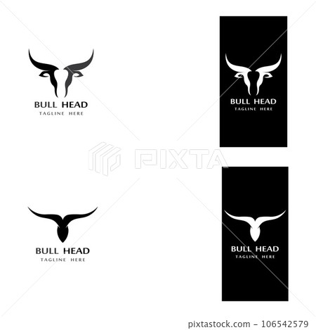 bull head horn icon template bull head horn icon template 106542579
