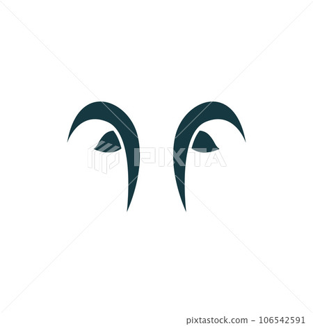 bull head horn icon template 106542591