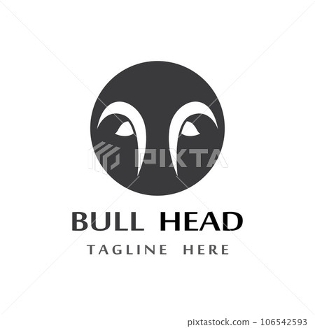 bull head horn icon template bull head horn icon template 106542593