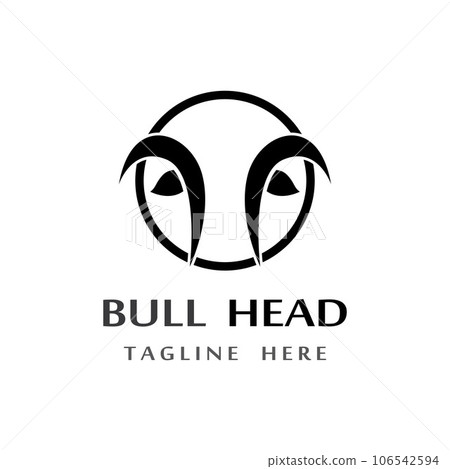 bull head horn icon template bull head horn icon template 106542594