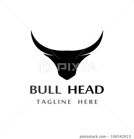 bull head horn icon template bull head horn icon template 106542613