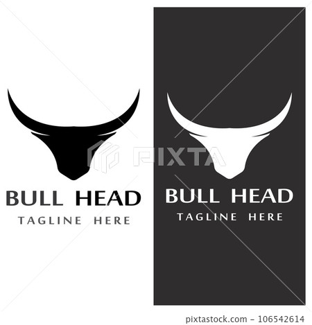 bull head horn icon template bull head horn icon template 106542614