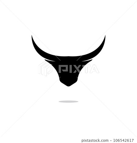 bull head horn icon template bull head horn icon template 106542617