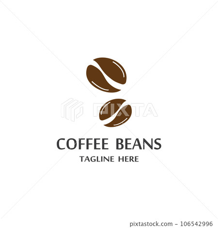coffee bean icon vector 106542996