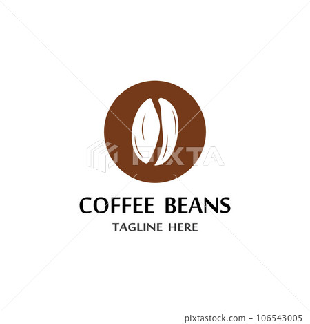 coffee bean icon vector 106543005