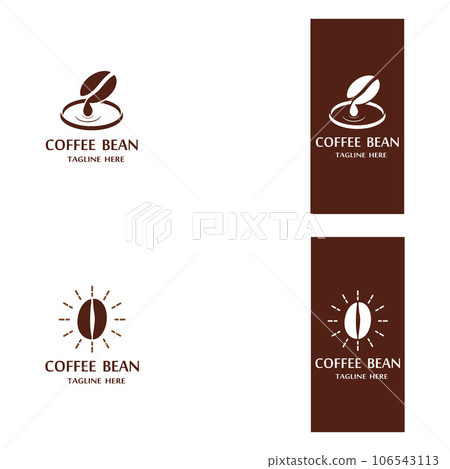 coffee bean icon vector 106543113