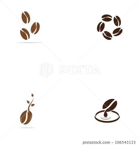 coffee bean icon vector 106543115