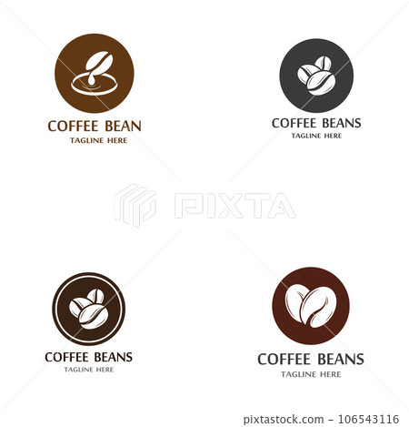 coffee bean icon vector 106543116
