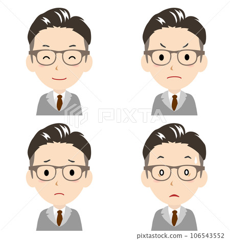 Various facial expressions of the uncle Various facial expressions of the uncle 106543552