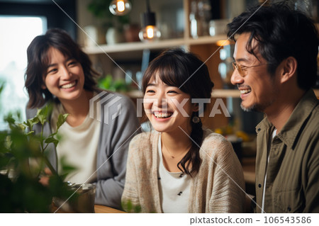 日本家庭在客廳度過的生活方式“AI生成圖像” 106543586