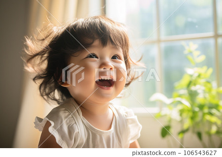 一名日本小孩子在客廳裡快樂玩耍的“人工智能生成圖像” 106543627