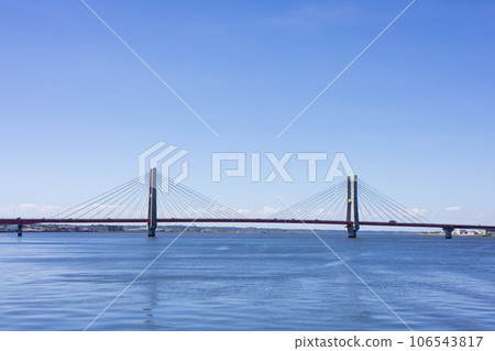 Scenery of Choshi Ohashi Bridge and Tone River 106543817