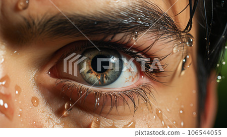Eyes of a sweaty man 106544055