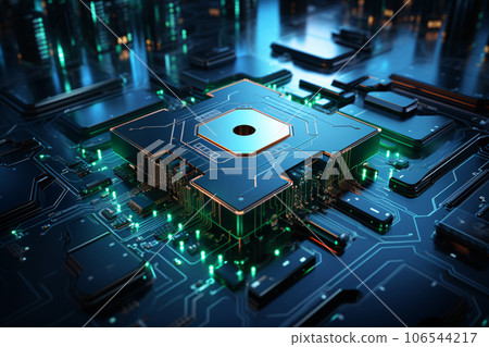 Cyber Security Lock on Circuit Board with... - Stock Illustration ...