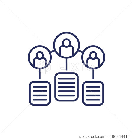 User base icon, line vector User base icon, line vector 106544411