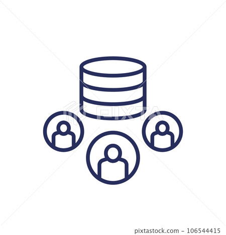 User base line icon on white 106544415