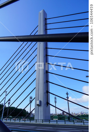 Munich Ohashi Bridge (main tower of two-span continuous PC cable-stayed bridge) Munich Ohashi Bridge (main tower of two-span continuous PC cable-stayed bridge) 106544459