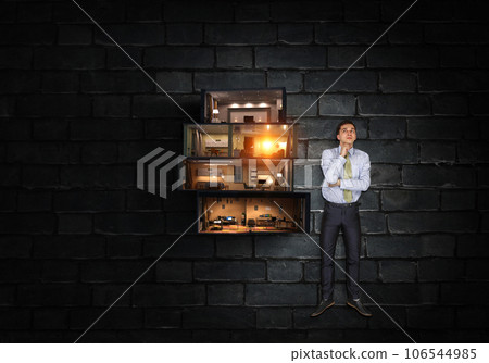 Real estate concept . Mixed media 106544985
