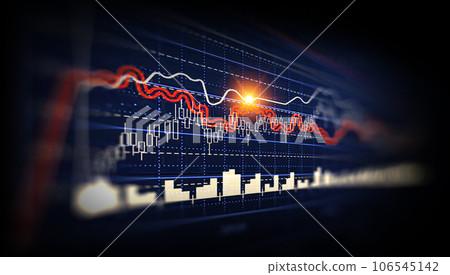 Business graph and trade monitor Business graph and trade monitor 106545142