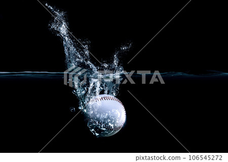 Baseball Splashing Water . Mixed media 106545272