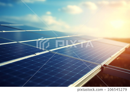Top view of photovoltaic solar panels. 106545279