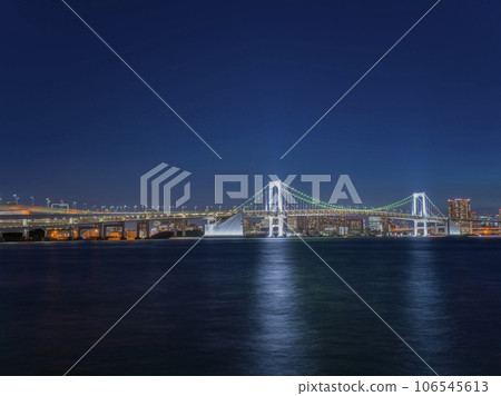 Rainbow Bridge night view from Toyosu Gururi Park 106545613