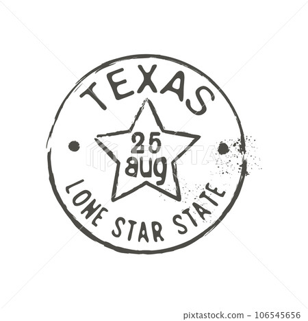 Texas state postage and postal stamp. United States of America letter seal, postage Texas state grunge vector imprint or postcard departure country or USA region round mark Texas state postage and postal stamp. United States of America letter seal, postage Texas state grunge vector imprint or postcard departure country or USA region round mark 106545656