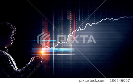 Business graph and trade monitor Business graph and trade monitor 106546007