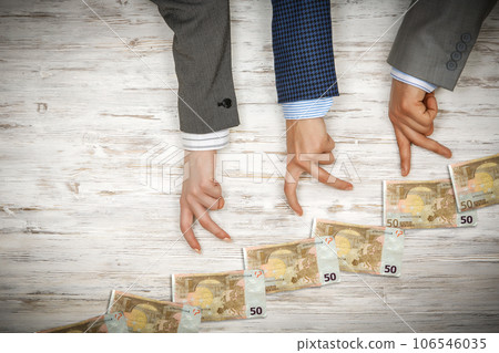Business decrease concept . Mixed media Business decrease concept . Mixed media 106546035