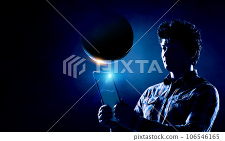 Global network image . Mixed media Global network image . Mixed media 106546165