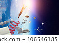 Kids jumping in the sky 106546185