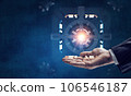 Technology and innovation concept . Mixed media 106546187