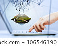 Hands of a businesswoman on keyboard 106546190