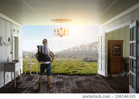 Young traveler exploring the world concept 106546195