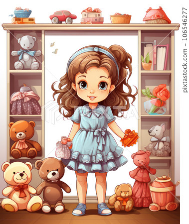 Cute bright little girl's room Cute bright little girl's room 106546277