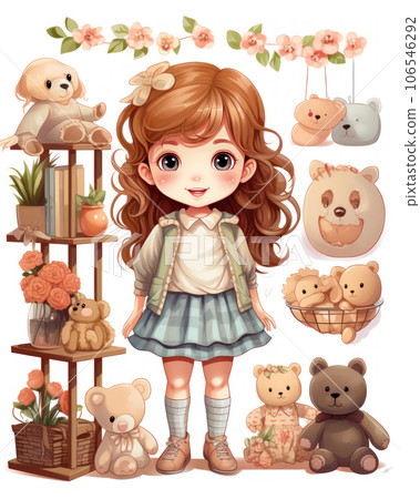 Cute bright little girl's room 106546292