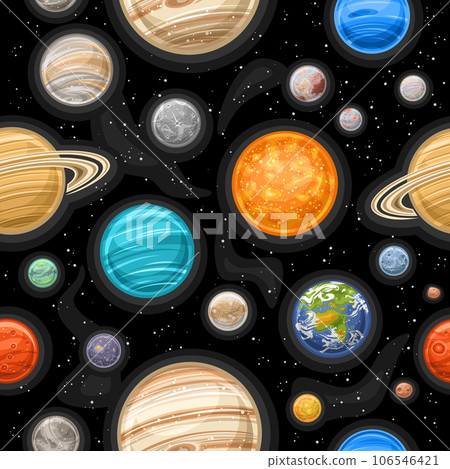 Vector Space Seamless Pattern 106546421