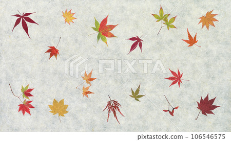 用彩色秋葉製成的創意和紙 106546575