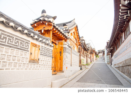 Very beautiful scenery of Bukchon Hanok Village in Seoul, South Korea 106548445