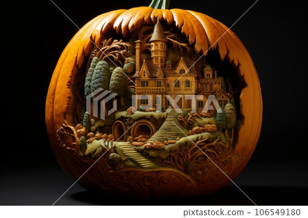 Carved pumpkin for Halloween 106549180